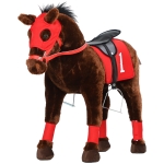 Qaba Ride on Horse for Kids 3-8 Years Old w/ Neighing Sound, Saddle & Stirrups