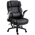 HOMCOM Ergonomic Office Chair with Inflatable Adjustable Lumbar Support, 400 Lbs Heavy Duty High Back Desk Chair, Black