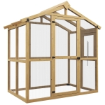 Outsunny Walk-in Polycarbonate Greenhouse Green House with Automatic Temperature Window and Lockable Door, 6.5' x 4' x 6.7'
