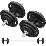 Soozier Adjustable Dumbbell Set, 2 in 1 Weights Dumbbells Set for Home Gym, 112lb Free Weights with Non-Slip Grip
