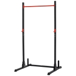 Soozier Adjustable Barbell Power Rack Squat Stand Strength Training Fitness Pull Up Weight Cage Home Gym Black