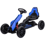 Aosom Kids Pedal Go Kart W/ Adjustable Seat, Swing Axle, Blue