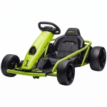 Aosom 24V Electric Go Kart for Kids, Drift Ride-On Racing Go Kart with 2 Speeds, for Boys Girls Aged 8-12 Years Old, Green
