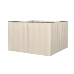 Outsunny Gazebo Curtains, 10' x 12' Universal Replacement Privacy Curtain, 4-Panels Sidewall with Hooks/C-Rings, Beige
