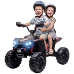 Qaba 24V 2 Seater Ride On Toys, Kids ATV 4 Wheeler with Dual Motors, High & Low Speed for Boys Girls Aged 3-8 Years, Black