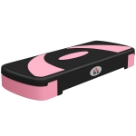 Soozier Adjustable Aerobic Stepper, 31.5" Wide Exercise Step Platform, Step Exercise Trainer, Workout Fitness Yoga Risers, 4"-6"-8", Pink