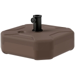 Outsunny Square Patio Umbrella Base Holder, Heavy Duty Outdoor Umbrella Stand Base, Brown