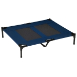 PawHut 36" x 30" Elevated Cooling Summer Dog Cot Pet Bed with Mesh Ventilation - Blue