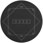 Soozier Poker Mat Texas Hold'em Poker Table Top with Non-Slip Bottom Black