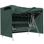 Outsunny Outdoor Patio Hammock Porch Swing Cover with UV, Water, & Dust Fighting Material, 81" x 49" x 65", Dark Green