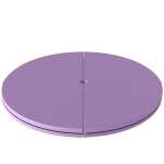 Soozier Pole Dance Mat, 2"T x 5'W Folding Pole Crash Mat for Home, Lightweight and Foldable, Light Purple