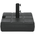 Outsunny Umbrella Stand for 1.5", or 1.9" Umbrella Poles, Fillable Umbrella Base, Black