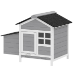 PawHut Wooden Chicken Coop with Nesting Box, Pull-out Metal Tray, for 1-2 Chickens, 36" x 25" x 27"