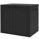 Outsunny 30 Gallon Deck Box, Resin Outdoor Storage Box with Handles, Waterproof and UV Resistant Storage Container