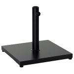 Outsunny 40 lbs Steel Square Umbrella Base Stand w/ Adjustable Knob Parasol Stand Garden Patio Outdoor Home, Black