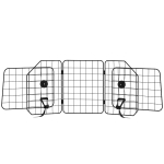 PawHut Dog Car Barrier for SUV, Adjustable Car Divider for Trunk Cargo Area, Heavy-Duty Steel Wire Mesh Barrier, Black