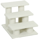 PawHut 18" 3 Tier Pet Stairs Dog Cat Step Scratch Post Furniture, Beige