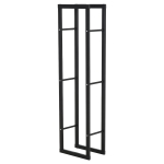 HOMCOM 15.7" x 9.8" x 59.1" Firewood Rack Outdoor, Log Holder Fireplace Storage Rack with Handles and 220 lbs. Weight Capacity, Black