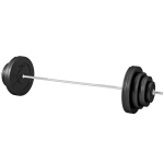 Soozier 154 lbs Barbell Weight Set, Adjustable Weights for Home Gym with 67" Barbell Bar, Strength Training Equipment