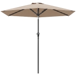 Outsunny Patio Sun Umbrella, Outdoor Parasol with 6 Ribs, Khaki