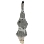 HOMCOM 55.9 Inch/4.7ft Life Size Outdoor Halloween Decoration Hanging Mummy with Spider Web, Animated Prop Decor with Sound and Motion Activated, Light Up Eyes, Creepy Sound