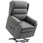 HOMCOM Lift Chair for Elderly, Power Chair Recliner with Footrest, Remote Control, Side Pockets for Living Room, Grey