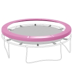 Soozier 14FT Trampoline Spring Cover, Trampoline Pad Replacement, Waterproof and Tear-Resistant, All-Weather Trampoline Accessories, No Holes for Pole, Pink