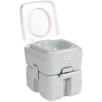 Outsunny Porta Potty, 5.3 Gallon Portable Toilet with Level Indicator and Anti-Leak Pump for Camping, Boating, Hiking, Travel, RV
