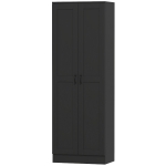 HOMCOM 69" Tall Pantry Cabinet with Adjustable Shelves, Modern Kitchen Pantry Cabinet with Soft Close Doors, Black