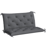 Outsunny Porch Swing Cushion Garden Bench Cushion with Backrest, Non-Slip 2-seater Soft Pad, Swing Chair Mat Replacement for Indoor and Outdoor, 39.4" x 38.6", Dark Grey