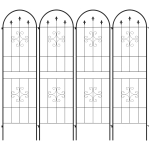 Outsunny Metal Trellis Set of 4, Garden Trellis for Climbing Plants Support Frames, Arrow Design