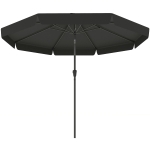 Outsunny 8.5 ft Outdoor Market Table Umbrella, Round Patio Umbrella with Tilt and Crank for Garden, Backyard, Deck, Black
