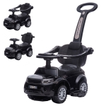 Aosom 3 In 1 Push Cars for Toddlers Kid Ride on Push Car Stroller Sliding Car with Horn Music, Black