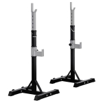 Soozier 2-Piece Squat Rack, Adjustable Bench Press Stand, Weight Lifting Rack for Home Gym Strength Training, Black