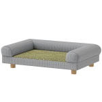 PawHut Pet Sofa, Dog Couch Bed for Small Dogs, Elevated Pet Sofa with Solid Feet for Indoor Kittens, Grey