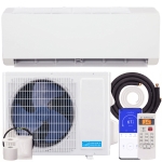 HOMCOM 18000 BTU Mini Split Air Conditioner, 22 SEER2 230V Wifi Enabled Inverter AC Unit & Heat Pump Cools up to 1250 Sq. Ft
