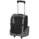 PawHut 2-IN-1 Pet Luggage Box Backpack Carrier Cats Dogs w/ Handle, Rolling Wheel Grey