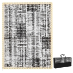 Outsunny Reversible Outdoor Rug Carpet with LED Lights, Carry Bag & Ground Stakes for Backyard, Deck, Picnic, Beach, 12' x 9'