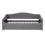 Space-Saving Upholstered Daybed with Twin Size Thurdle, Ideal Sofa Bed for Small Apartments, 79.5" L x 44" W x 33" H, Gray