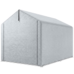 Outsunny 7' x 5' Portable Shed, Outdoor Storage Shed with Roll-up Zipper Door and Galvanized Metal Frame for Garden Tools