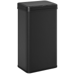 HOMCOM 13.2 Gal (50 L) Automatic Garbage Can w/ Soft-Close Lid, Trash Can with Fingerprint Resistant Stainless Steel, Black