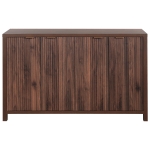 Elegant Fluted Buffet Cabinet with Sculpted Doors, Farmhouse Storage Sideboard for Kitchen Dining Living Room, 55" L × 15.5" W × 33" H, Brown