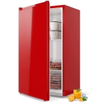 HOMCOM Compact Upright Freezer, 2.1 Cubic Feet Mini Freezer with Reversible Door, 2 Shelves, Adjustable Temperature, Red