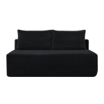 Hearty Corduroy Sectional Sofa with Double Chaise and Deep Seat, Stalwart Couch for Living Room and Apartment, 57'' L x 35" W x 24" H, Black