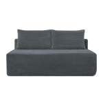 Cuddly Corduroy Chaise Lounge with Dual Seats and Cup Holders, Adaptable Couch for Living Room and Bedroom, 57'' L x 35" W x 24" H, Grey