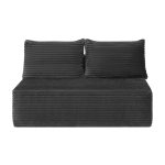 Cozy Cloud Sectional with Double Chaise and Deep Seat, Modern 2-Seater Couch with Plush Fabric and No Assembly, 57'' L x 35" W x 24" H, Grey