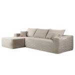 Modern Cloud Sectional with L-Shape Chaise and Side Pockets, Modular Couch with Deep Seat and No Assembly, 108'' L x 63" W x 23" H, Coffee