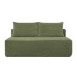 2-Seat Chaise Lounge with Cup Holder and Soft Corduroy, Chic Cloud Couch with Double Chaise and No Assembly, 57'' L x 35" W x 24" H, Green