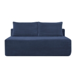 Vivid Corduroy Chaise Lounge with Dual Seats, Deep Seat and Cup Holder, Lively Couch for Living Room and Bedroom, 57'' L x 35" W x 24" H, Blue