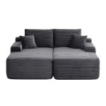 Modern Cloud Sectional with L-Shape and Double Chaise, Cozy 2-Seater Couch with Plush Fabric and No Assembly, 75'' L x 66" W x 26" H, Grey